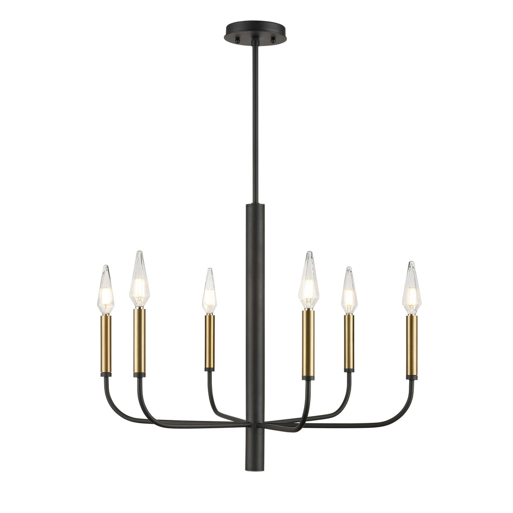 DVI LIGHTING OLIVIA 6 LT CHANDELIER GRAPHITE DVP44026MF+GR
