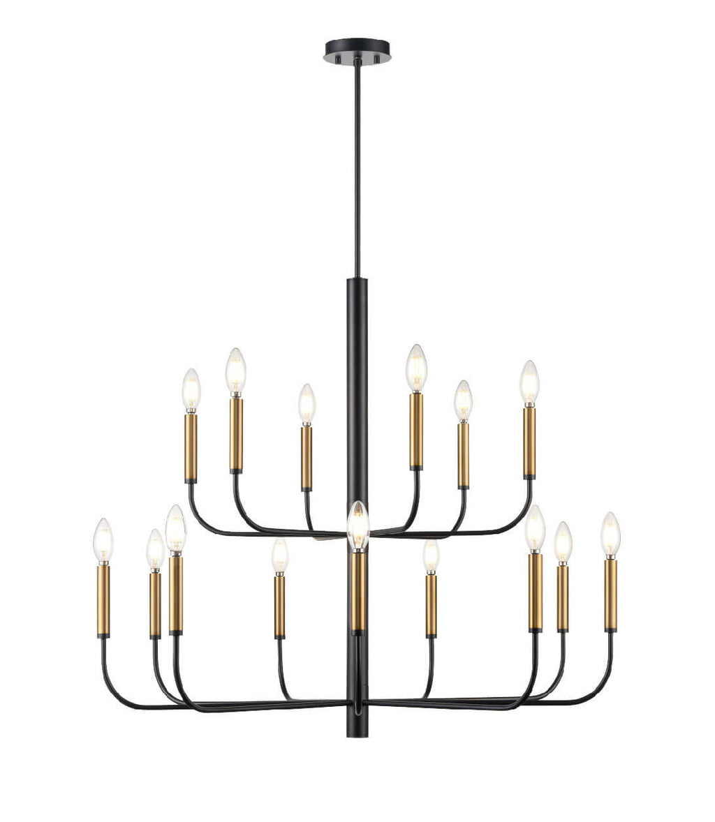DVI LIGHTING OLIVIA 2 TIER CHANDELIER GRAPHITE DVP44045MF+GR