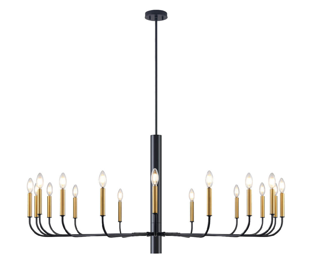 DVI LIGHTING OLIVIA 18 LT CHANDELIER GRAPHITE DVP44050MF+GR