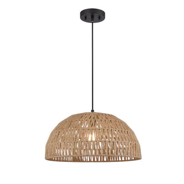 DVI LIGHTING LAC DU BONNET 18" PENDANT TAN DVP44208BK-TY