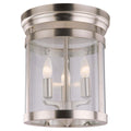 DVI LIGHTING NIAGARA 3 LT FLUSH MOUNT SATIN NICKEL DVP4432SN