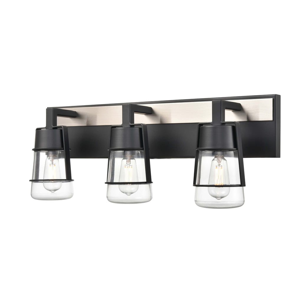 DVI LIGHTING LAKE OF THE WOODS 3 LT VANITY EBONY DVP44443EB+SN-CL