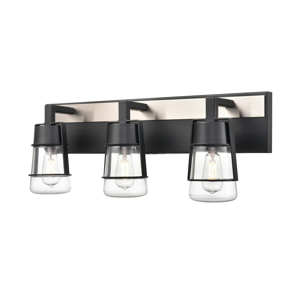 DVI LIGHTING LAKE OF THE WOODS 3 LT VANITY EBONY DVP44443EB+SN-CL