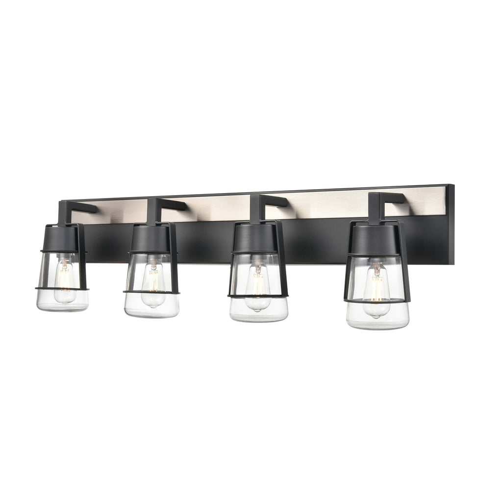 DVI LIGHTING LAKE OF THE WOODS 4 LT VANITY EBONY DVP44444EB+SN-CL