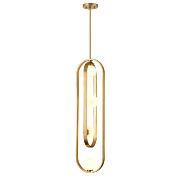 DVI LIGHTING ATWOOD 4 LT PENDANT BRASS DVP45010BR-OP