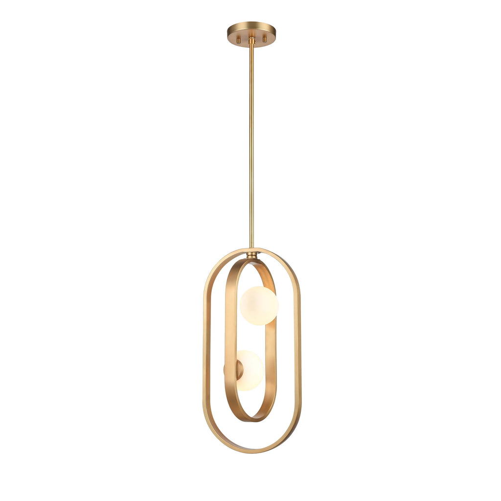 DVI LIGHTING ATWOOD 2 LT PENDANT BRASS DVP45019BR-OP
