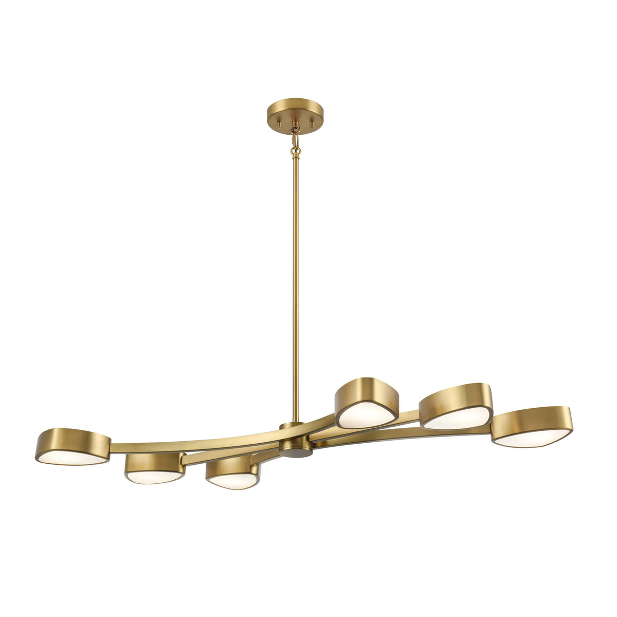 DVI LIGHTING NORTHERN MARCHES 6 LT LINEAR LED BRASS DVP45402BR-OP