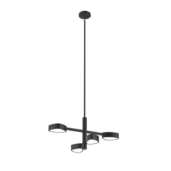 DVI LIGHTING NORTHERN MARCHES 4 LT PENDANT LED EBONY DVP45424EB-OP