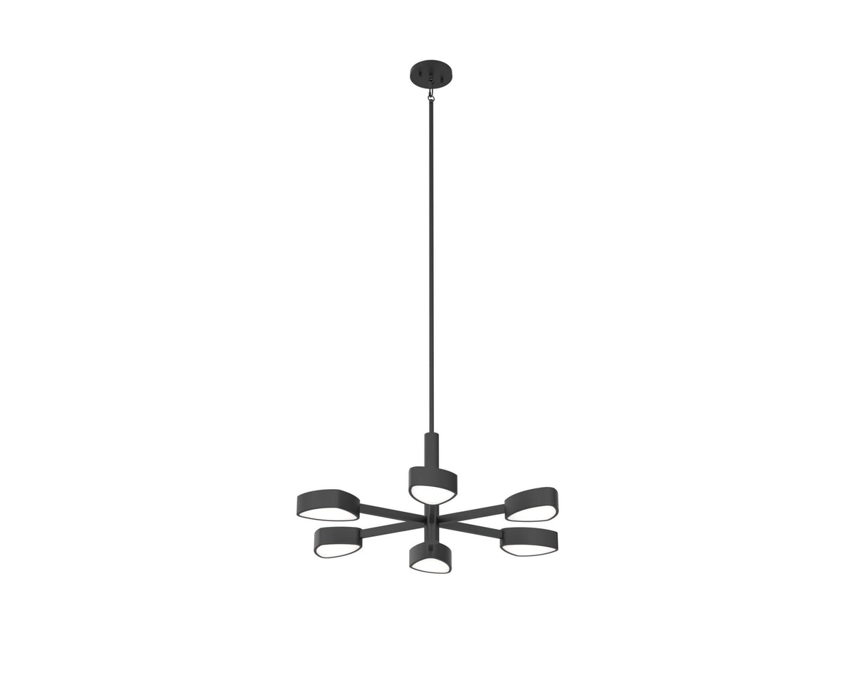 DVI LIGHTING NORTHERN MARCHES 6 LT PENDANT LED EBONY DVP45426EB-OP