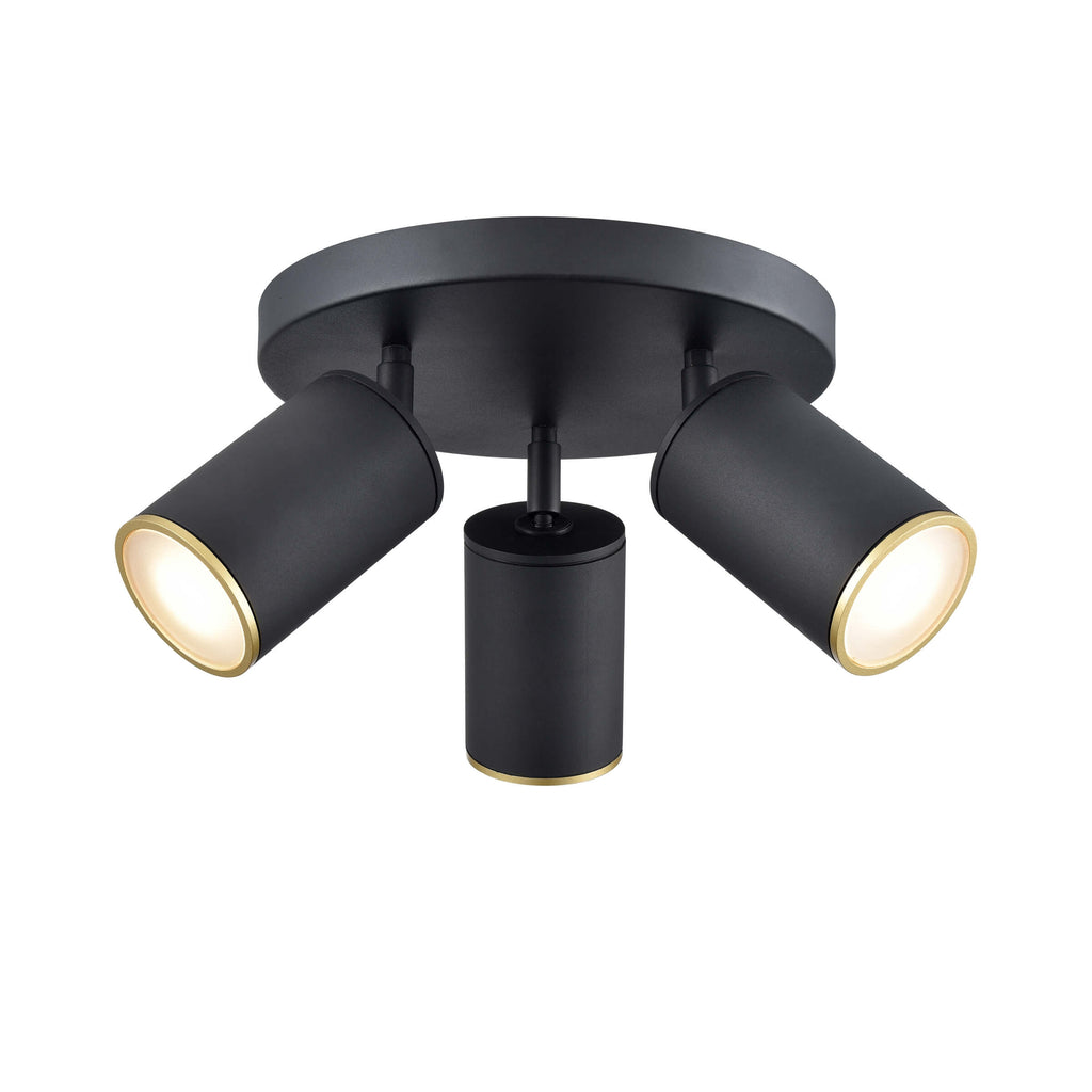 DVI LIGHTING POND INLET OUTDOOR 3 LT FLUSH MOUNT DVP45774MFO+BK