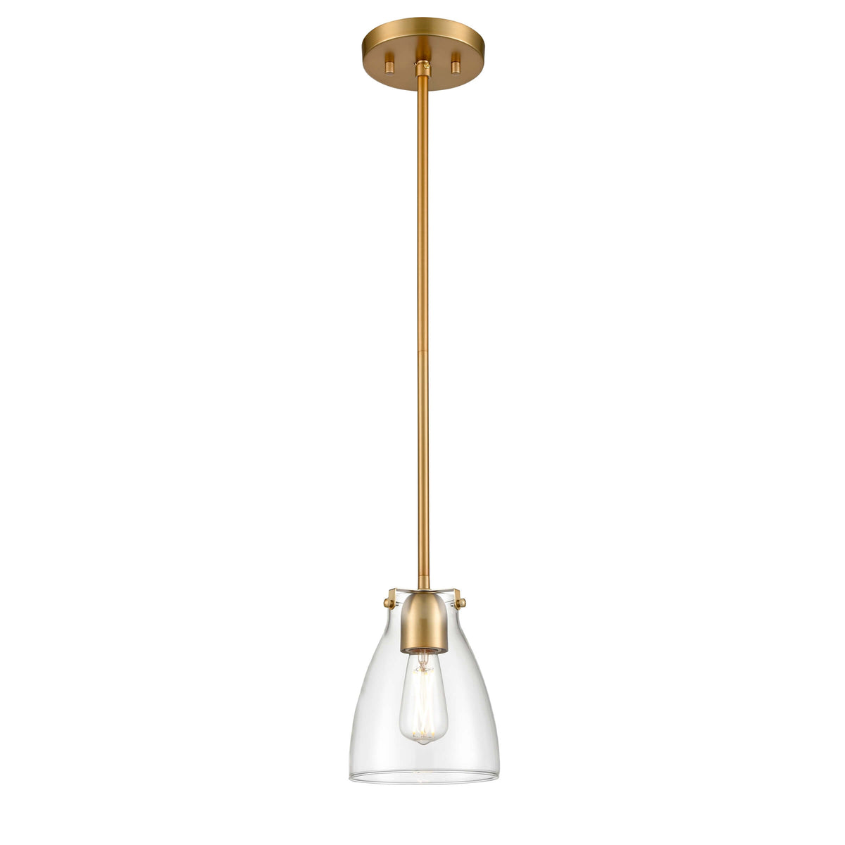DVI LIGHTING EMMA MINI-PENDANT BRASS CLEAR DVP47021BR-CL