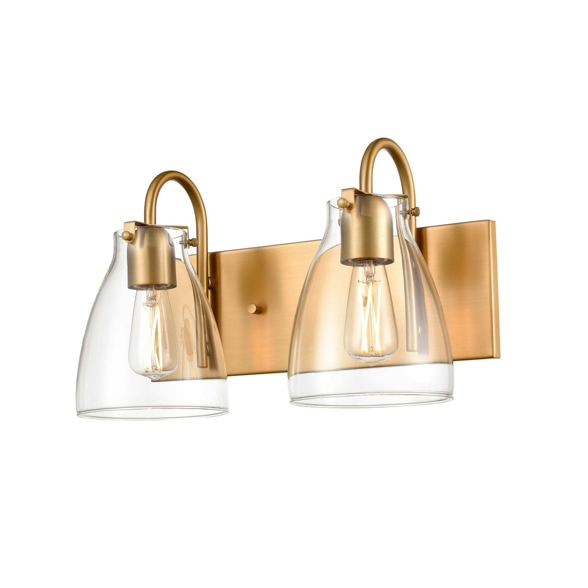 DVI LIGHTING EMMA 2 LT VANITY BRASS CLEAR DVP47022BR-CL