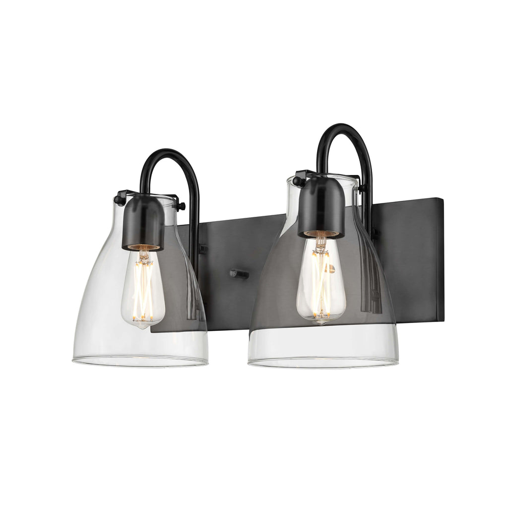 DVI LIGHTING EMMA 2 LT VANITY EBONY CLEAR DVP47022EB-CL
