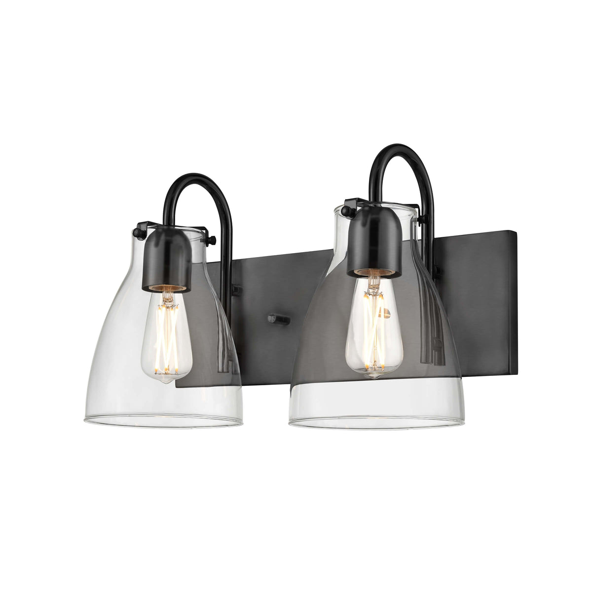 DVI LIGHTING EMMA 2 LT VANITY EBONY CLEAR DVP47022EB-CL