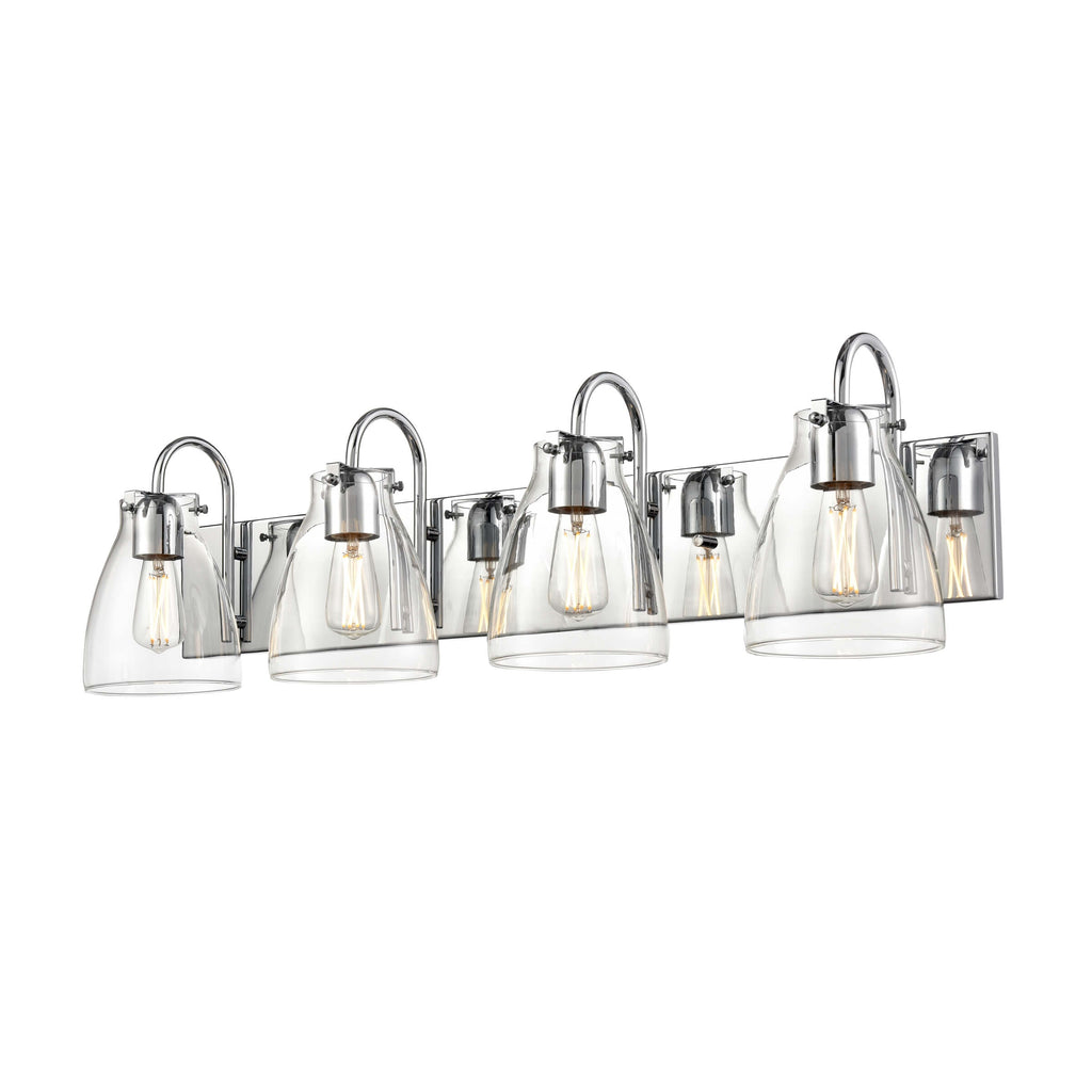 DVI LIGHTING EMMA 4 LT VANITY CHROME CLEAR DVP47044CH-CL