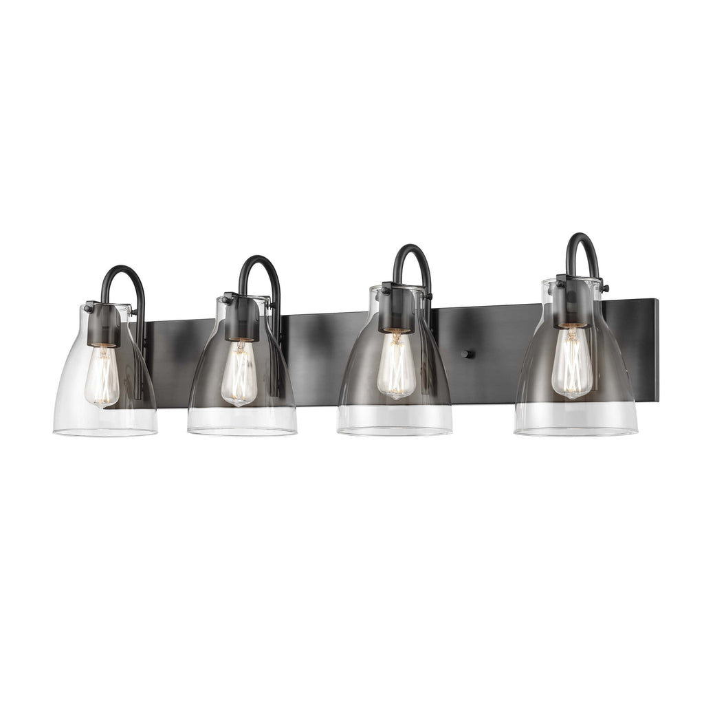 DVI LIGHTING EMMA 4 LT VANITY EBONY CLEAR DVP47044EB-CL