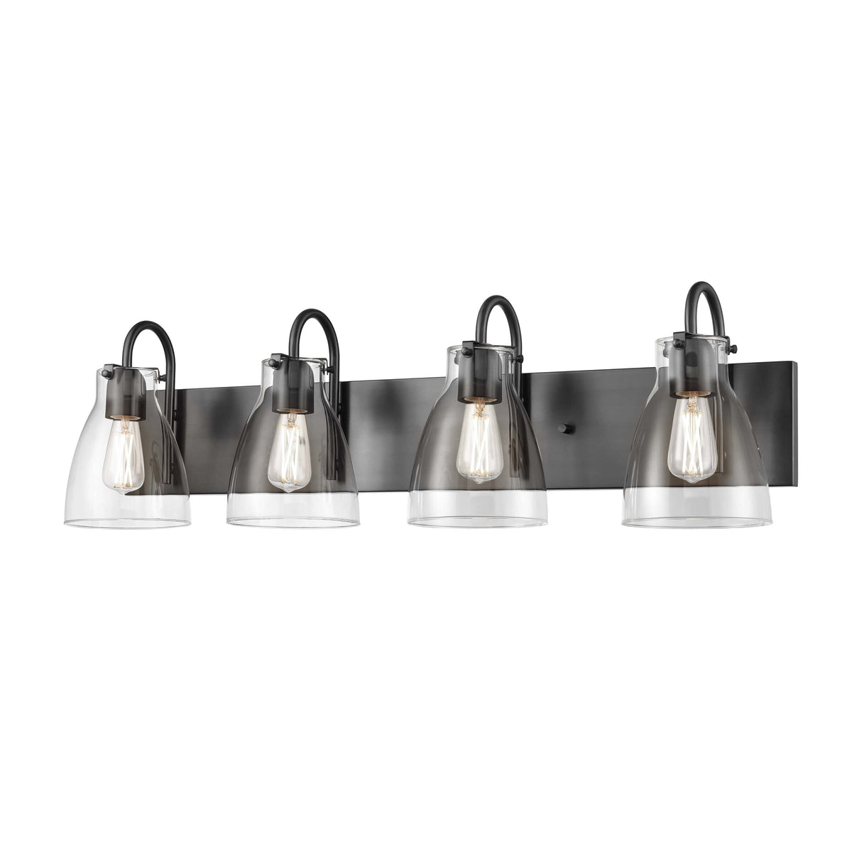 DVI LIGHTING EMMA 4 LT VANITY EBONY CLEAR DVP47044EB-CL