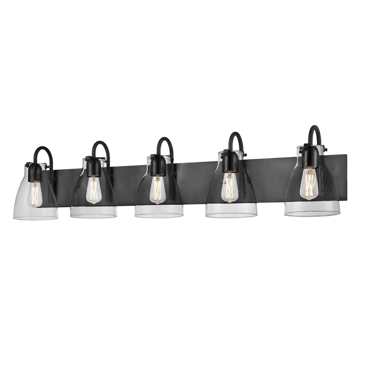 DVI LIGHTING EMMA 5 LT VANITY EBONY CLEAR DVP47055EB-CL