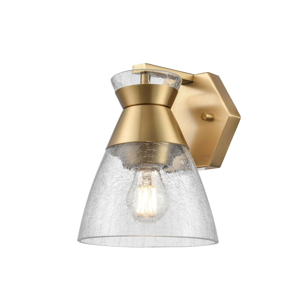 DVI LIGHTING SUNNYBROOK SCONCE BRASS CRACKLE DVP47401BR-CRK