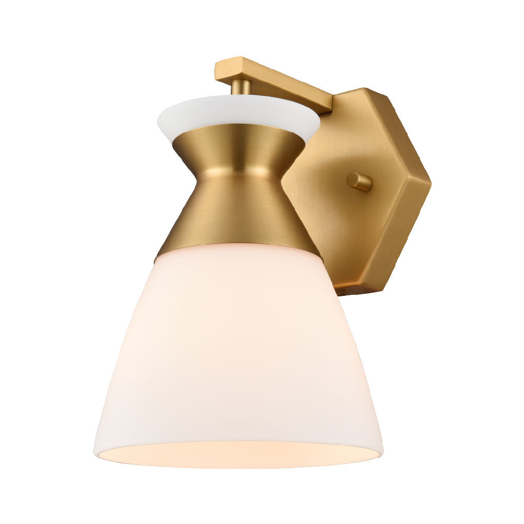 DVI LIGHTING SUNNYBROOK SCONCE BRASS OPAL DVP47401BR-OP