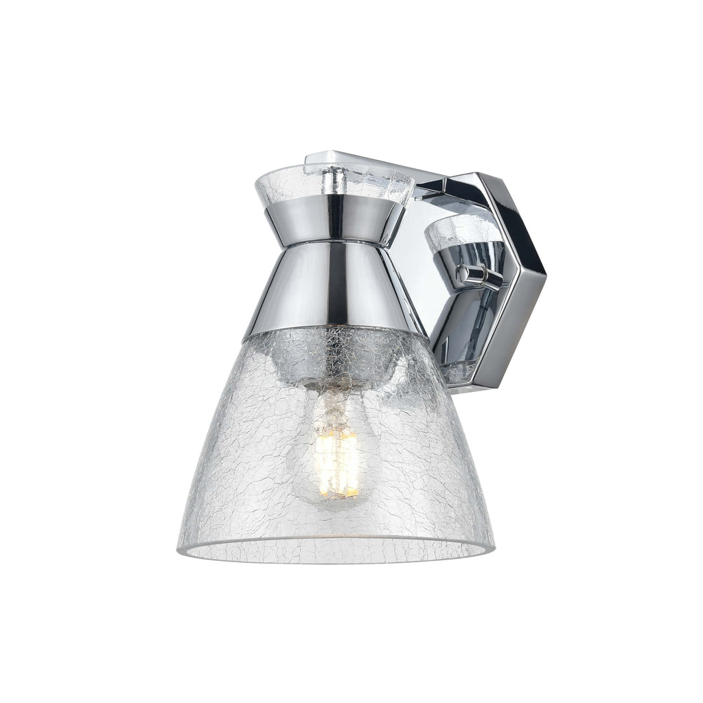 DVI LIGHTING SUNNYBROOK SCONCE CHROME CRACKLE DVP47401CH-CRK