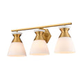 DVI LIGHTING SUNNYBROOK 3 LT VANITY BRASS OPAL DVP47443BR-OP