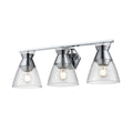 DVI LIGHTING SUNNYBROOK 3 LT VANITY CHROME CRACKLE DVP47443CH-CRK