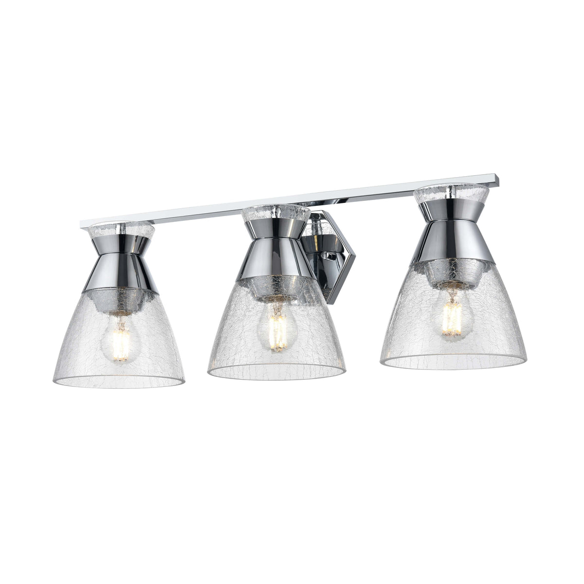 DVI LIGHTING SUNNYBROOK 3 LT VANITY CHROME CRACKLE DVP47443CH-CRK
