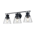 DVI LIGHTING SUNNYBROOK 3 LT VANITY EBONY CRACKLE DVP47443EB-CRK