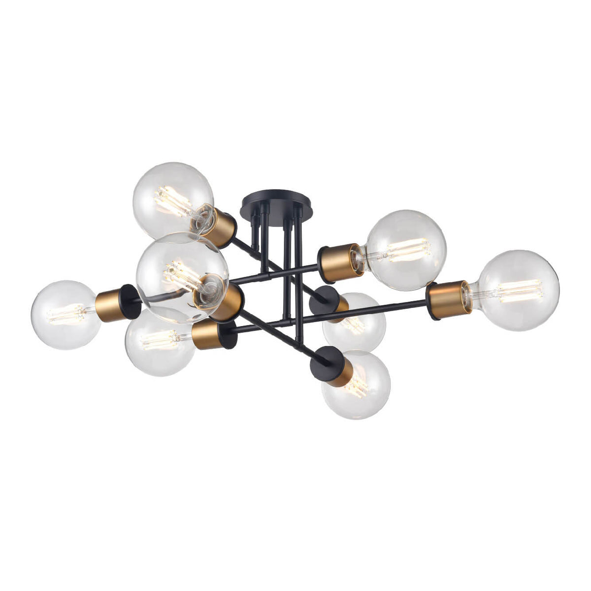 DVI LIGHTING LAKE LOUISE 8 LT SEMI-FLUSH MOUNT DVP47612MF+EB