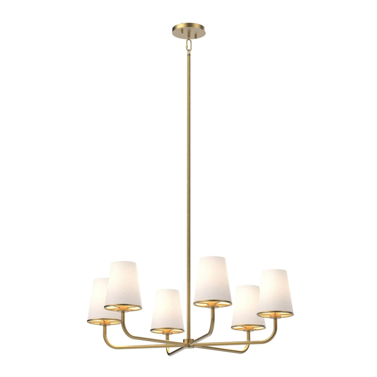 DVI LIGHTING KANATA 6 LT CHANDELIER BRASS DVP48026BR-OP