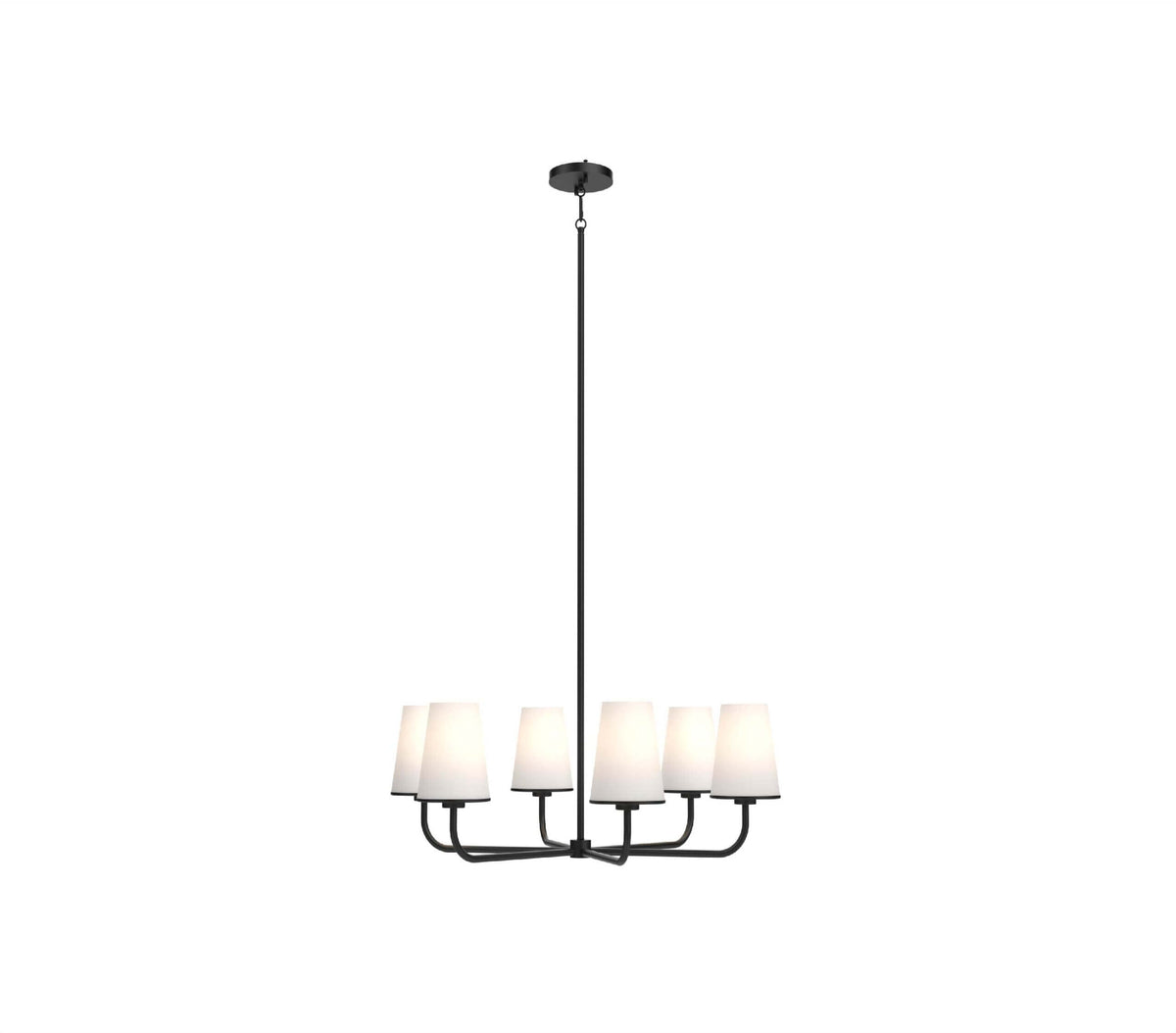 DVI LIGHTING KANATA 6 LT CHANDELIER EBONY DVP48026EB-OP
