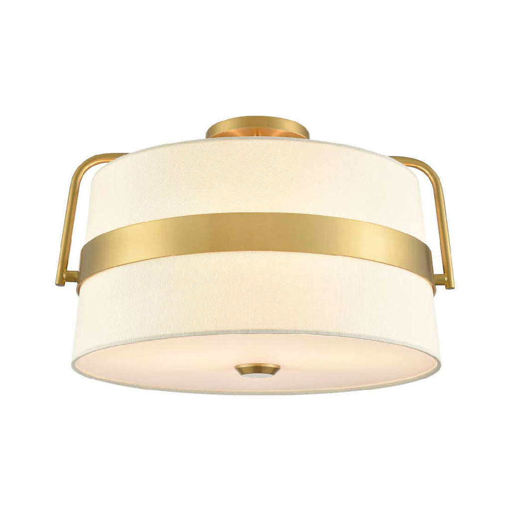 DVI LIGHTING BON ECHO SEMI FLUSH-MOUNT BRASS DVP48412BR-SW
