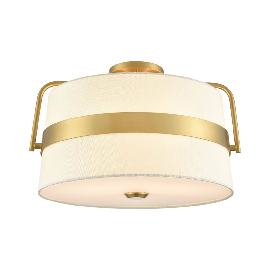 DVI LIGHTING BON ECHO SEMI FLUSH-MOUNT BRASS DVP48412BR-SW