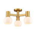DVI LIGHTING LILLOOET SEMI-FLUSH MOUNT BRASS DVP49412BR-TO