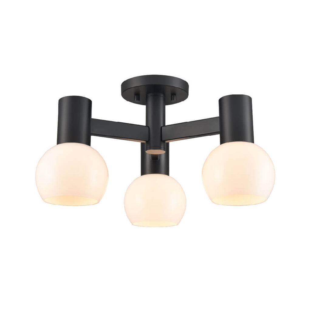 DVI LIGHTING LILLOOET SEMI-FLUSH MOUNT EBONY DVP49412EB-TO