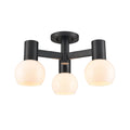 DVI LIGHTING LILLOOET SEMI-FLUSH MOUNT EBONY DVP49412EB-TO