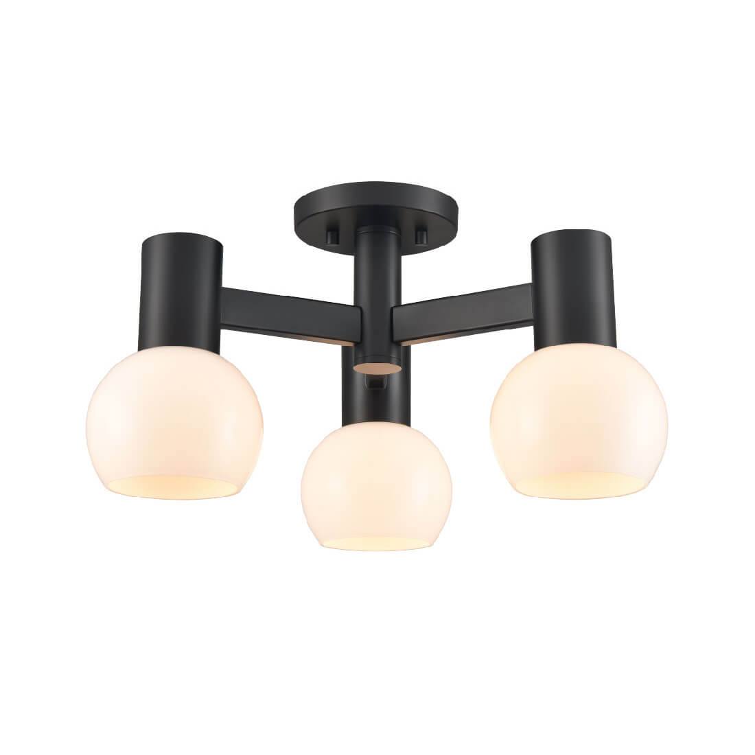 DVI LIGHTING LILLOOET SEMI-FLUSH MOUNT EBONY DVP49412EB-TO