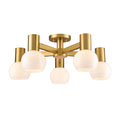 DVI LIGHTING LILLOOET 5 LT SEMI-FLUSH MOUNT BRASS DVP49413BR-TO