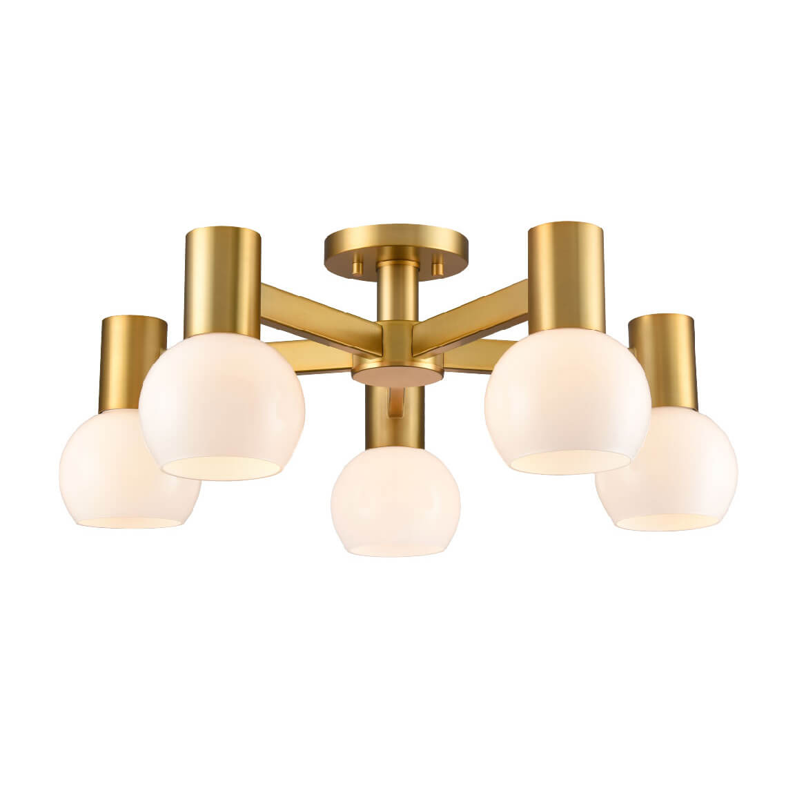 DVI LIGHTING LILLOOET 5 LT SEMI-FLUSH MOUNT BRASS DVP49413BR-TO
