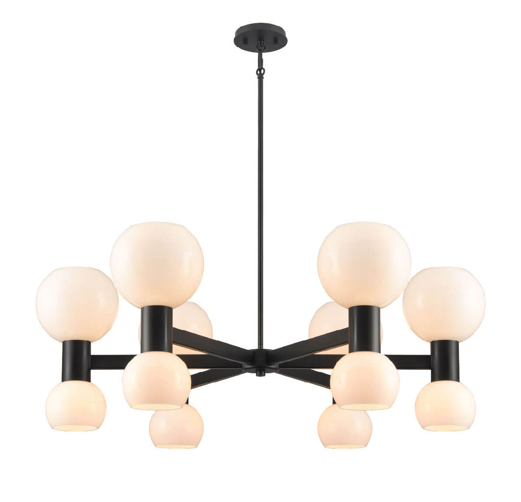 DVI LIGHTING LILLOOET 12 LT CHANDELIER EBONY DVP49426EB-TO