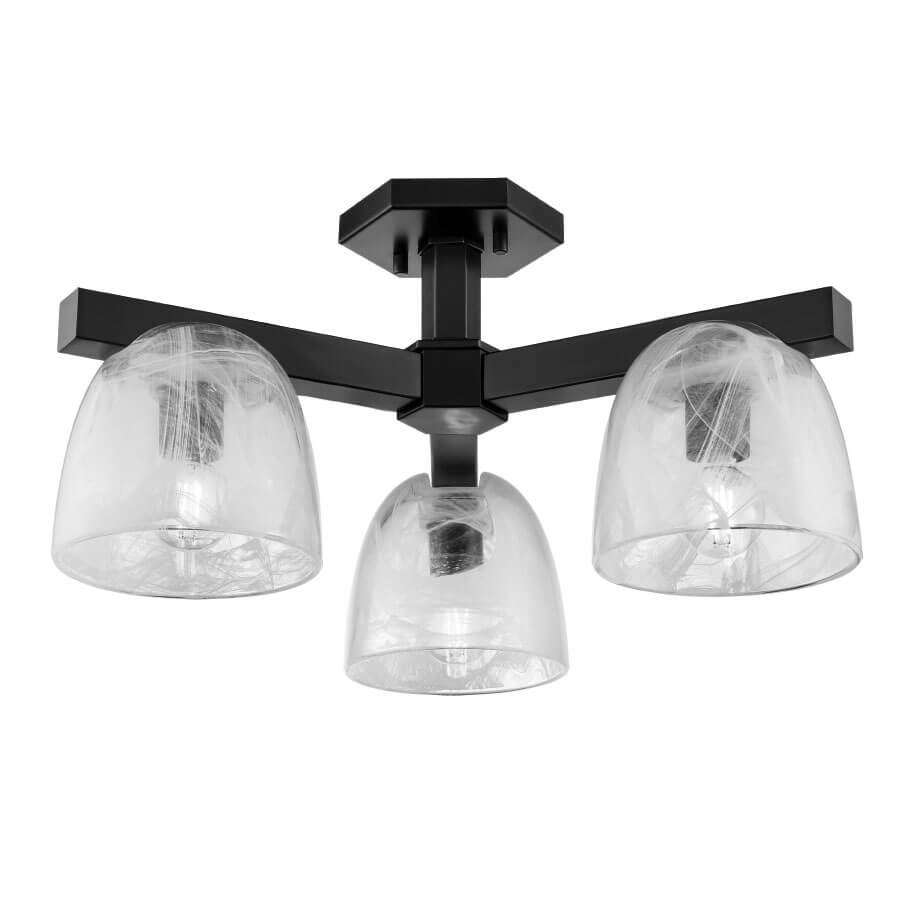 DVI LIGHTING CHALICE 3 LT SEMI-FLUSH MOUNT EBONY DVP49811EB-MS