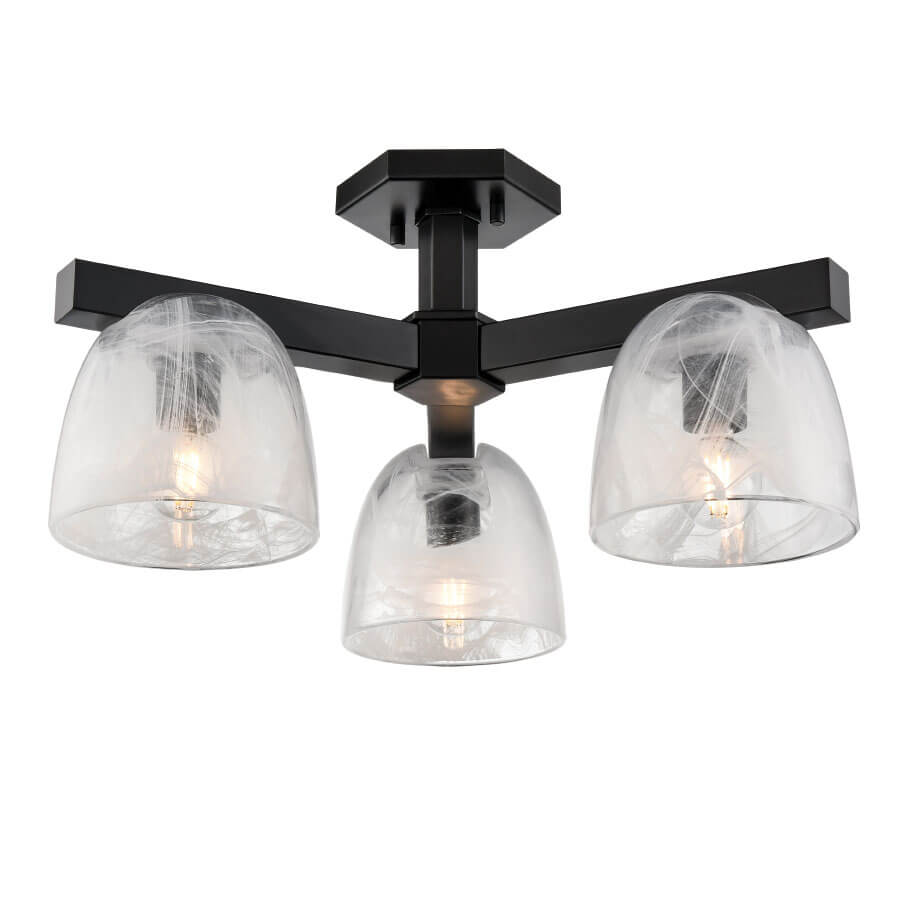 DVI LIGHTING CHALICE 3 LT SEMI-FLUSH MOUNT EBONY DVP49811EB-MS