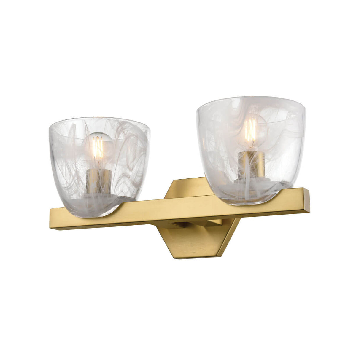 DVI LIGHTING CHALICE 2 LT VANITY BRASS DVP49822BR-MS