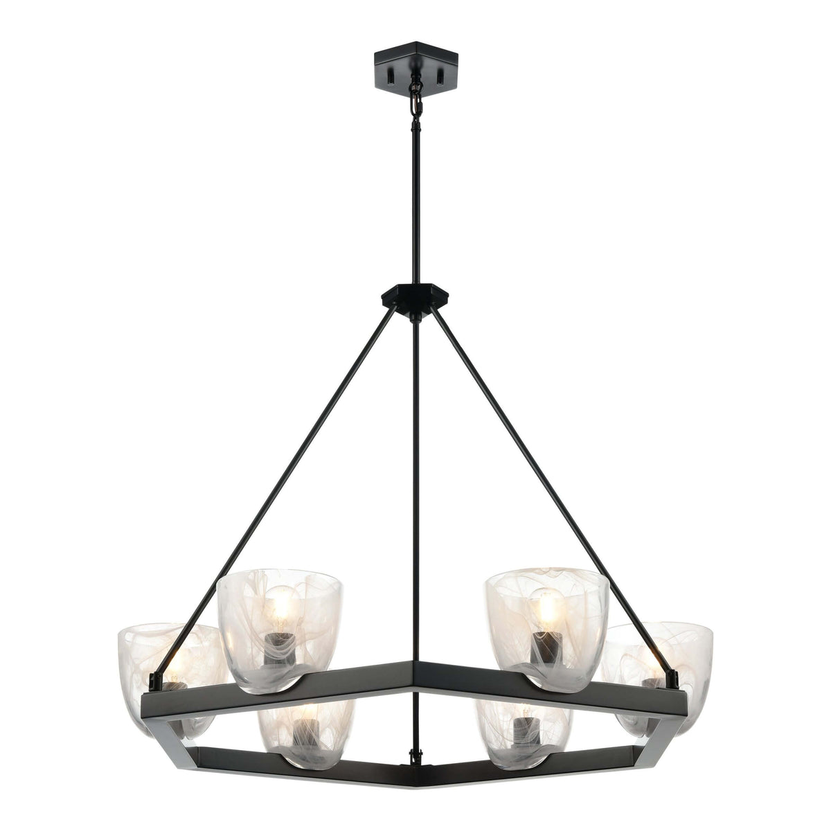 DVI LIGHTING CHALICE 6 LT CHANDELIER EBONY DVP49825EB-MS