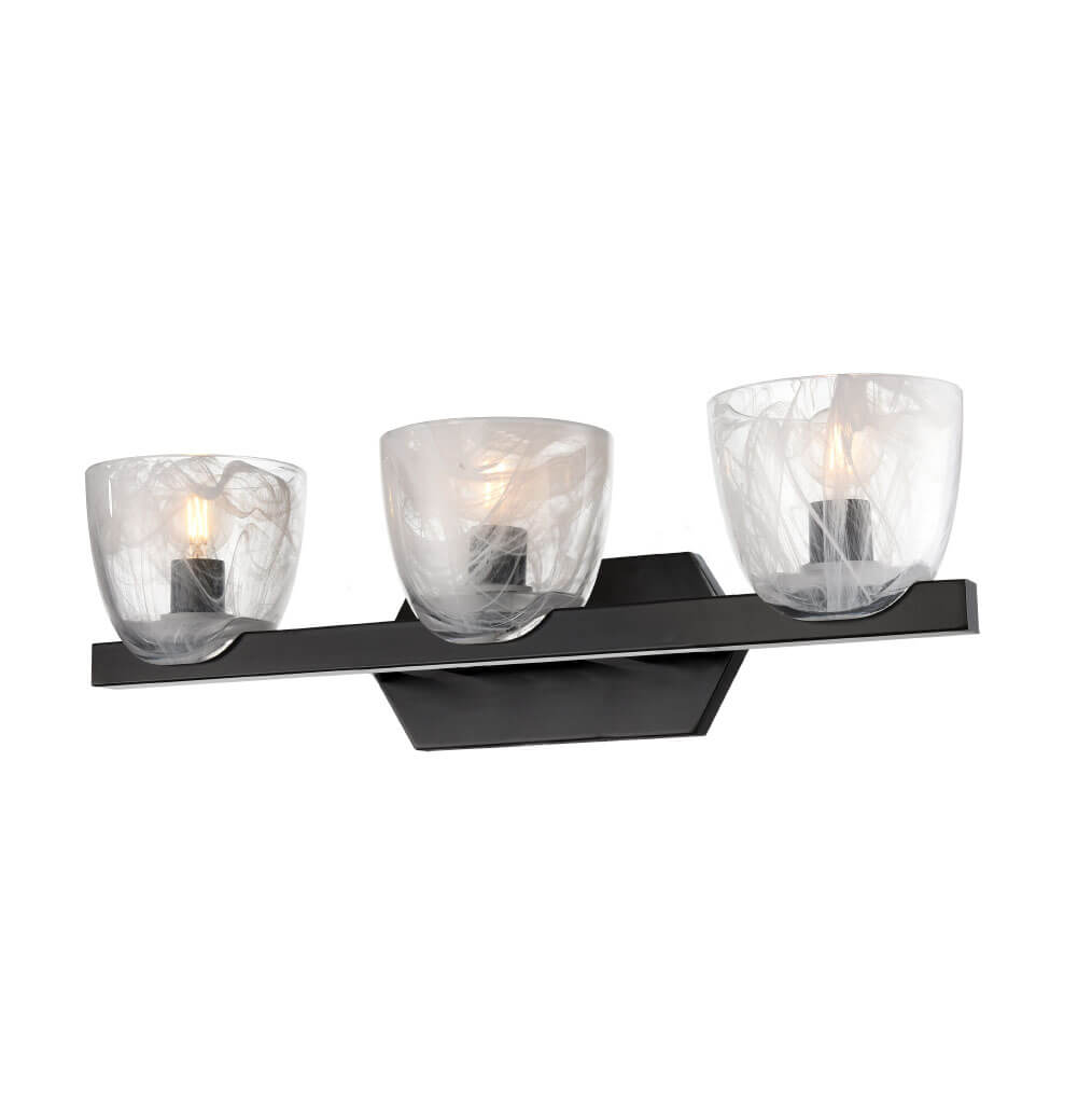DVI LIGHTING CHALICE 3 LT VANITY EBONY DVP49843EB-MS