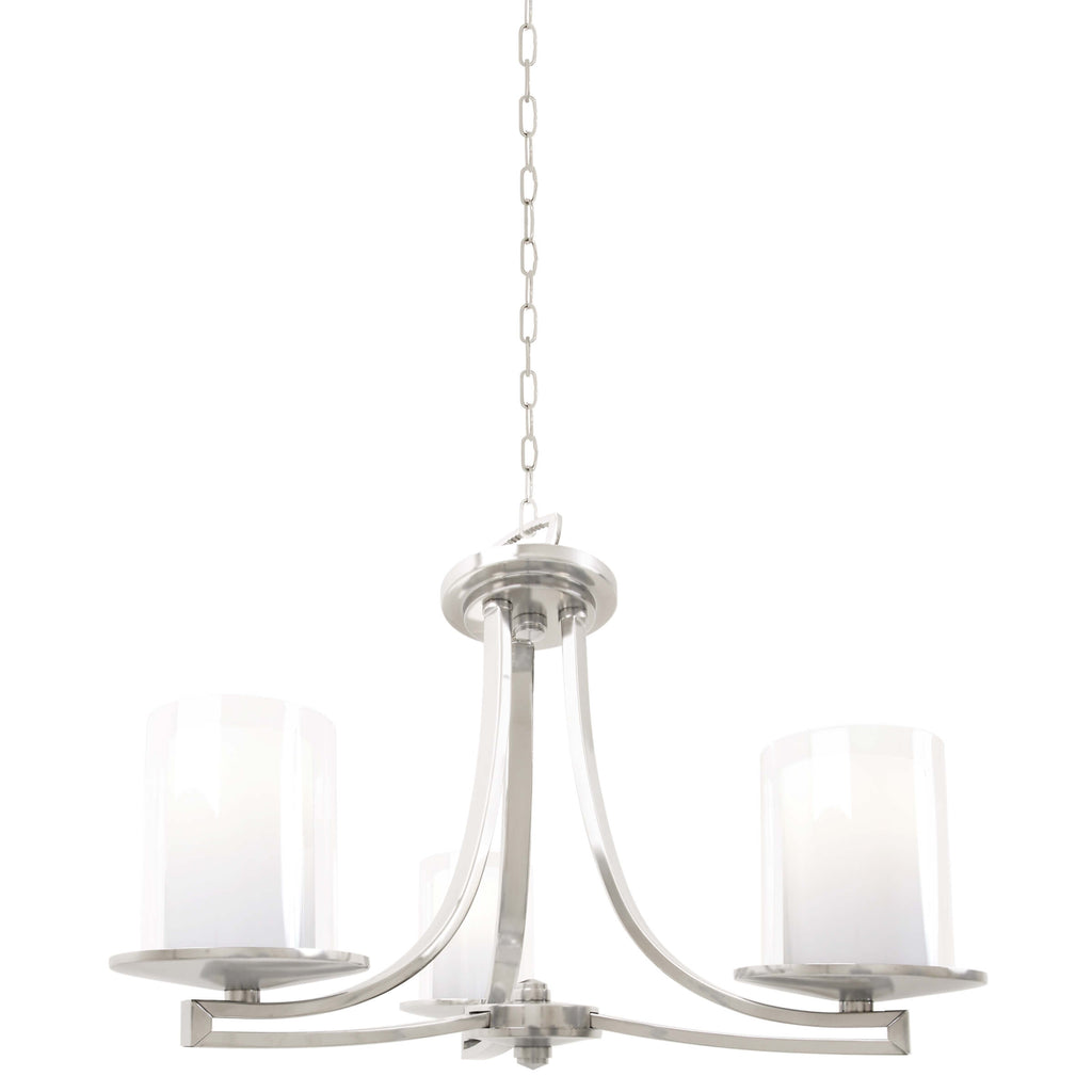 DVI LIGHTING ESSEX 3 LT SEMI-FLUSH MOUNT BUFFED NICKEL DVP9023BN-OP