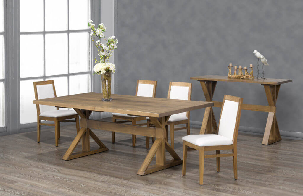 CARDINAL WOODCRAFT DALVIK DOUBLE PEDESTAL TABLE