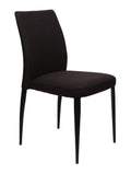 FURNISHINGS MATE DENNY CHAIR SET OF TWO COAL DC 5000-CL-MB