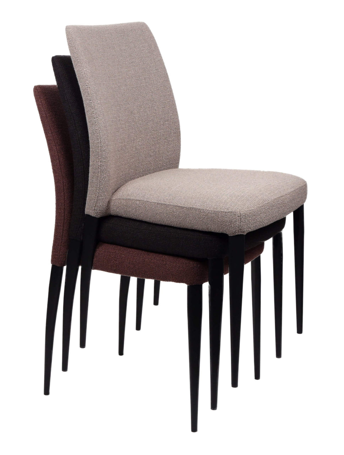 FURNISHINGS MATE DENNY CHAIR SET OF TWO COAL DC 5000-CL-MB